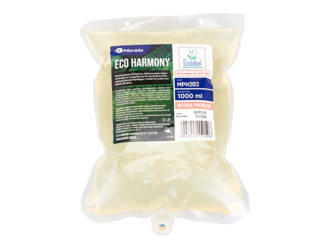 Mydło w pianie MERIDA ECO HARMONY, wkład 1000 ml, bez zapachu, ECOLABEL