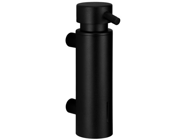Dozownik mydła w płynie mocowany do ściany MERIDA STELLA BLACK LINE, pojemność zbiornika 300 ml, czarny