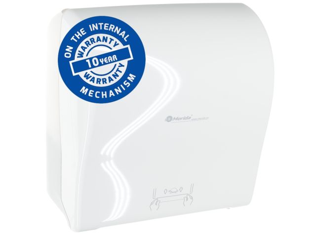 MERIDA SOLID CUT manual roll towel dispenser merida solid cut white with high gloss finish