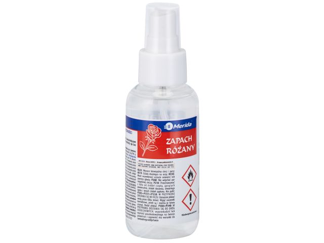 Płyn dezynfekcyjny o zapachu róży MERIDA POLANA DDR+ do chirurgicznej i higienicznej dezynfekcji rąk, butelka 100 ml z atomizerem