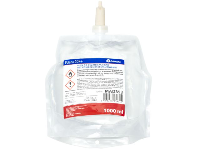 MERIDA POLANA DDR+ liquid hand disinfectant, 1000 ml disposable pouch