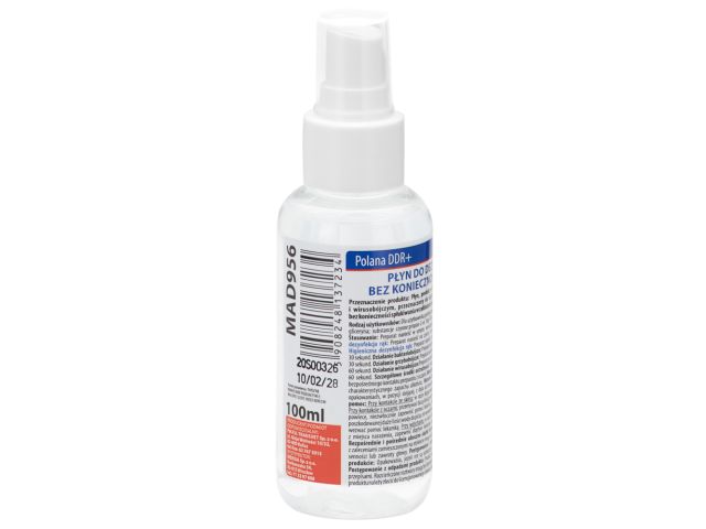 MERIDA POLANA DDR+ liquid hand sanitizer for surgical and hygienic hand disinfection, 100 ml bottle with an atomizer