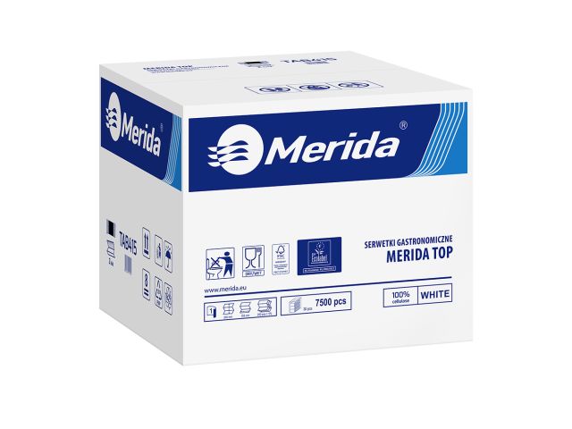 GASTRONOMIC NAPKINS 24 CM X 15.5 CM, CARTON 7500 PCS (30 PACKS OF 250 PCS), ECOLABEL