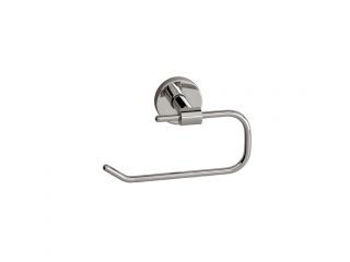 Toilet paper roll holder without a flap, made of chromium-plated brass (polished version)