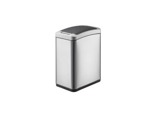 SENSOR square shaped, touch free sensor bin, capacity 8 l, (matt steel)
