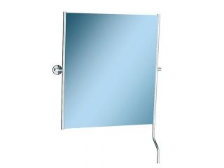 MERIDA STELLA tilting mirror in chrome frame with handle for easy angle adjustment, 50 x 60 cm
