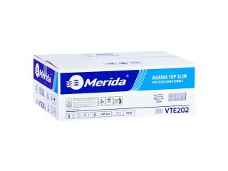 Pojemnik na ręczniki składane MERIDA HARMONY za 1 zł netto przy zakupie 2 kartonów ręczników składanych MERIDA TOP SLIM VTE202 (2 x 3000 = 6 000 listków)