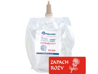 Dozownik żelu dezynfekcyjnego MERIDA TOP za 1 zł netto przy zakupie 6 wkładów z żelem MERIDA o zapachu róży