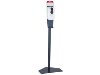 Hand disinfection station with MERIDA ONE automatic dispenser, white