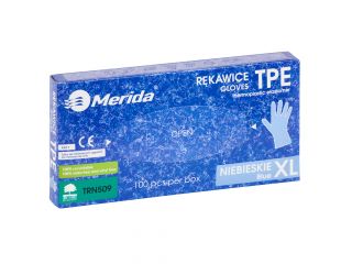 Gloves made of thermoplastic elastomer tpe, size  XL, pack of 100, blue