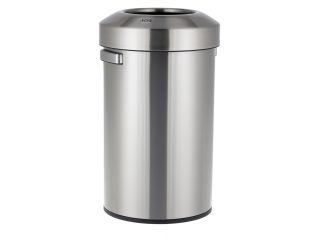 OPEN waste bin, capacity 60 l, matt steel
