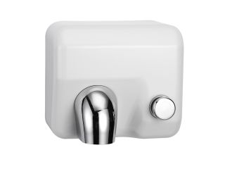 MERIDA STARFLOW PLUS hand dryer with a push button, white with AFP coating