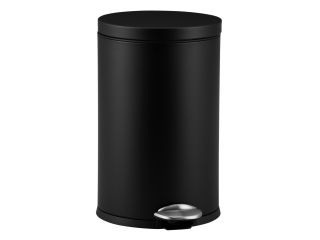 TOP SILENT LUNA pedal waste bin, capacity 12 l, metal (black matt)