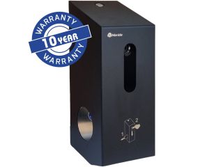 MERIDA STELLA TOILET PAPER DISPENSER FOR TWO SMALL ROLLS, BLACK
