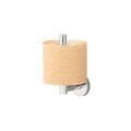 Upright holder for extra toilet roll, made of chrome plated brass (polished version)