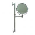 Wall-mounted magnifying make-up mirror, made of chromium-plated brass (polished version)