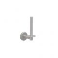 Upright holder for extra toilet roll, made of chrome plated brass (satin version)