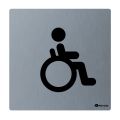 Stainless steel pictogram wc for disabled, brushed version