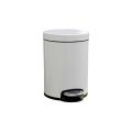 SILENT SERENE - round pedal bin made of stainless steel, capacity 5 l (white)