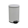 SILENT SERENE - round pedal bin made of stainless steel, capacity 12 l (white)