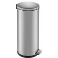 TOP SILENT LUNA - round pedal bin made of stainless steel, capacity 30 l (white)