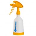 Butelka ze spryskiwaczem dwustronnym,  MERIDA 360° żółta, wyskalowana, pojemność 0,5 l