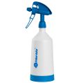 Butelka ze spryskiwaczem dwustronnym, MERIDA 360° niebieska, wyskalowana, pojemność 1 l