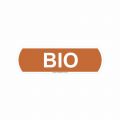 Sticker for waste segregation - BIO for bio waste, large, dimensions 14.5 x 4.4 cm