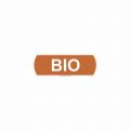 Sticker for waste segregation - BIO for bio waste, small, dimensions 10 x 3.5 cm