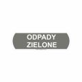 Sticker for waste segregation - ODPADY ZIELONE for green waste, large, dimensions 14.5 x 4.4 cm