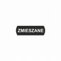 Sticker for waste segregation - ZMIESZANE for general waste, small, dimensions 10 x 3.5 cm