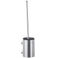 Wall mounted toilet brush with holder, brushed version