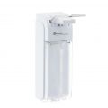 Disinfectant dispenser 1000 ml made of top quality ABS (white with stainless steel elbow lever)