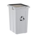 Plastic bin for waste segregation, with interchangeable, color-coded lid, capacity 33l (grey)