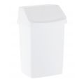 Plastic swing top bin, capacity 25 l (white)