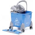 PIKO - trolley with 20 l bucket, mop wringer and mop frame 40 cm (blue)