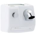 Push button-activated hair dryer, swimming-pool type, 2450w, metal cover with white finish