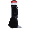 Countertop hand disinfection station with MERIDA ONE automatic dispenser, black
