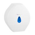 Pojemnik na papier toaletowy MERIDA TOP MAXI, tworzywo ABS, biały, okienko niebieskie