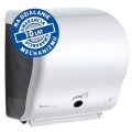 Automatyczny bezdotykowy podajnik ręczników papierowych w rolach MERIDA LUX SENSOR CUT AUTOMATIC MAXI, tworzywo ABS, biały
