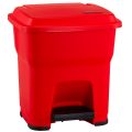 HERA pedal waste bin, 35 l, red, plastic