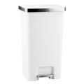 HANA pedal waste bin, capacity 45 l, white plastic