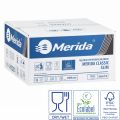 Ręczniki papierowe MERIDA CLASSIC SLIM, białe, jednowarstwowe, 3000 szt., ECOLABEL