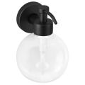 MERIDA STELLA BLACK LINE wall-mounted soap dispenser with a plastic ball-shaped tank, black