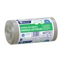 Worki na śmieci MERIDA OPTIMUM, 50 x 60 cm, pojemność 35 l, rolka 50 szt., BEZBARWNE, HDPE/LDPE