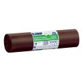 Worki na odpady BIO, MERIDA OPTIMUM, 70 x 110 cm, pojemność 120 l, rolka 50 szt., BRĄZOWE, LDPE