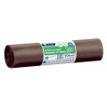 Worki na odpady BIO, MERIDA OPTIMUM, 90 x 110 cm, pojemność 160 l, rolka 25 szt., BRĄZOWE, LDPE