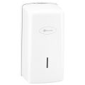 MERIDA ONE multiflat toilet paper dispenser, holds up to 450 toilet paper sheets, plastic, white