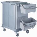 MERIDA OPERA cleaning trolley, tray type, grey