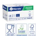 Ręczniki papierowe w roli z adaptorem, MERIDA OPTIMUM AUTOMATIC MINI ECOLABEL, dwuwarstwowe, białe, średnica 14,5 cm, długość 140 m, karton 6 rolek